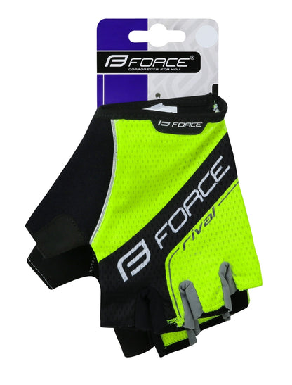 FORCE rukavice RIVAL, fluo-čierne