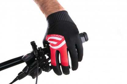 FORCE rukavice MTB POWER, čierno-červené