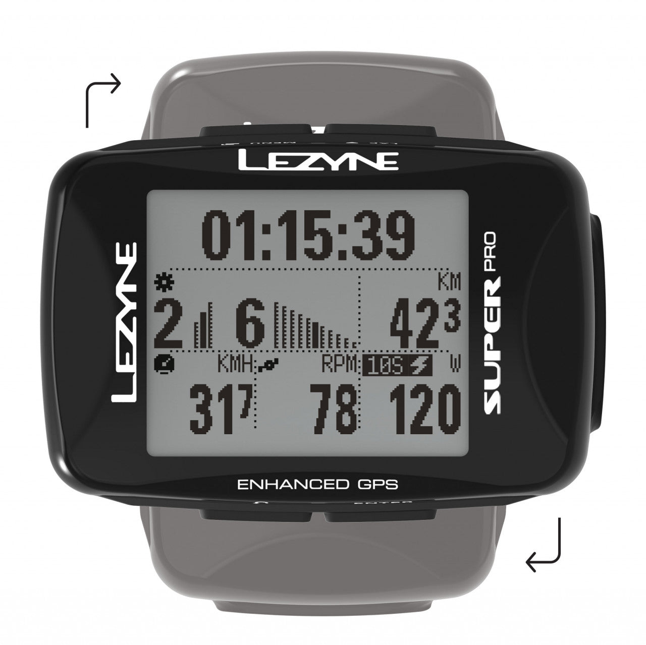 Lezyne cyklocomputer SUPER PRO GPS HR/ProSC LOADED