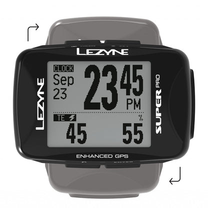 Lezyne cyklocomputer SUPER PRO GPS HR/ProSC LOADED