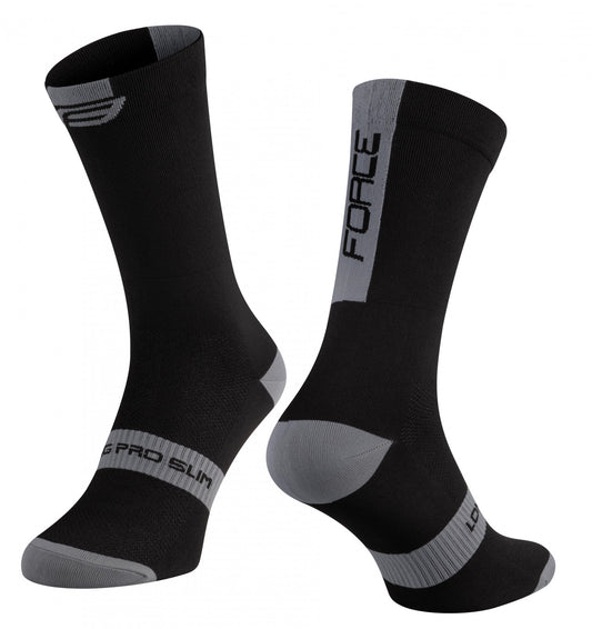 FORCE ponožky LONG PRO SLIM, čierno-šedé