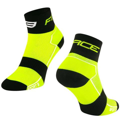 FORCE Ponožky SPORT 3, Fluo-čierne