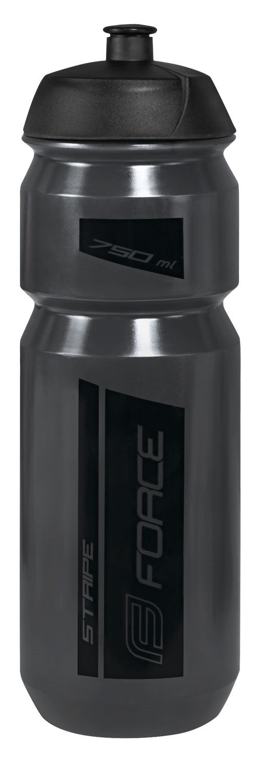 FORCE fľaša STRIPE 0,75 l, transparentná tmavo šedá
