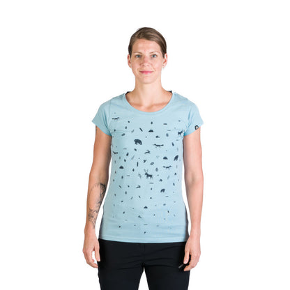 TR-4955OR dámske tričko z organickej bavlny s potlačou JUDITH