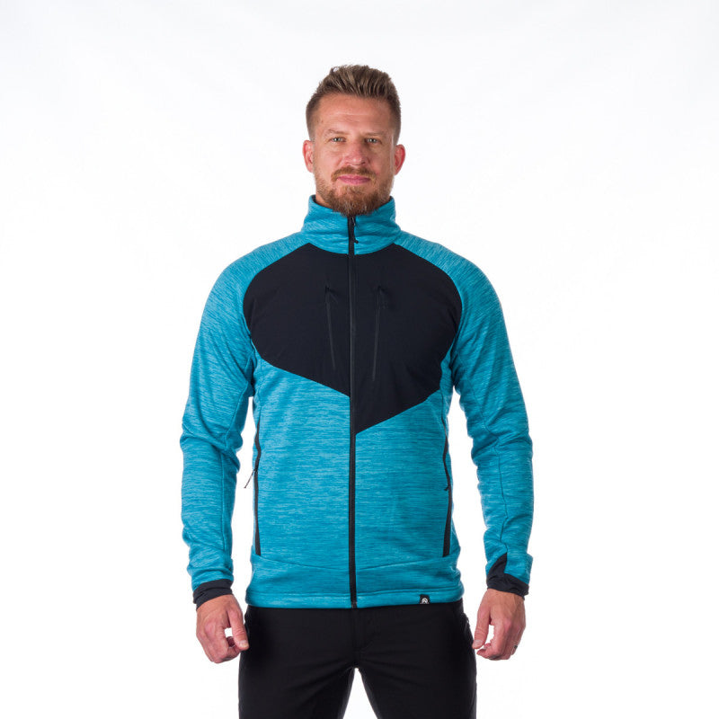 MI-3791OR pánsky horský outdoor fit sveter melange flís HARLEM