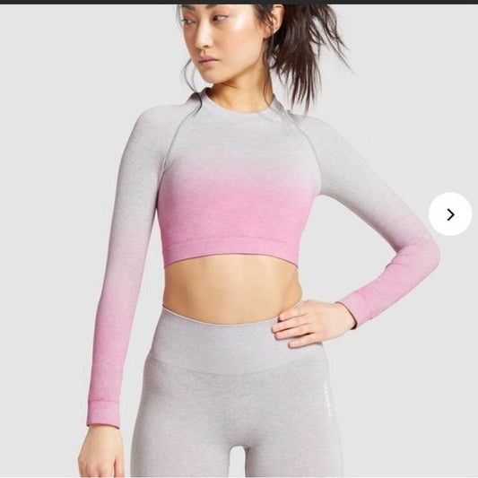 Gymshark Dámske tričko Adapt Ombre Seamless Ls Crop Top