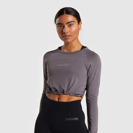 Gymshark Dámske tričko Lightweight Seamless Long Sleeve Crop Top