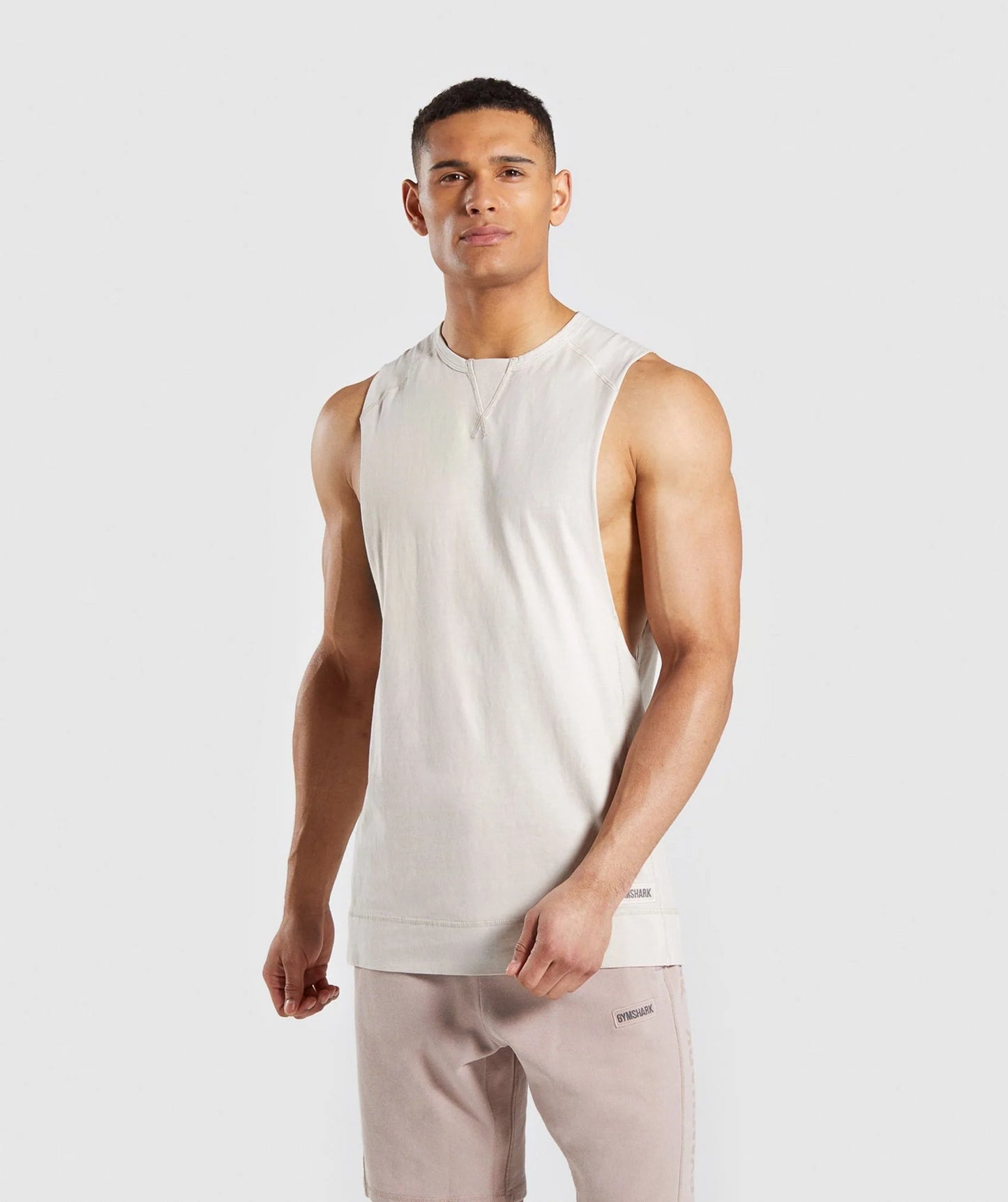 Gymshark Pánske tričko Laundered Drop Arm Sleeveless T-Shirt