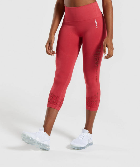 Gymshark Dámske krátke legíny Energy+Seamless Cropped Leggings 1829