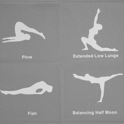 MALLOW Skladacia joga podložka, 173 x 61 x 0,4 cm, sivá
