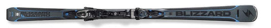 set zjazdových lyží BLIZZARD II. kvalita Quattro 7.4 Ca + viazanie TP 10 DEMO, čierna/antracitová/modrá