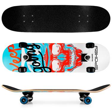SKALLE Skateboard 78,7 x 20 cm, ABEC7, bílo-modrý