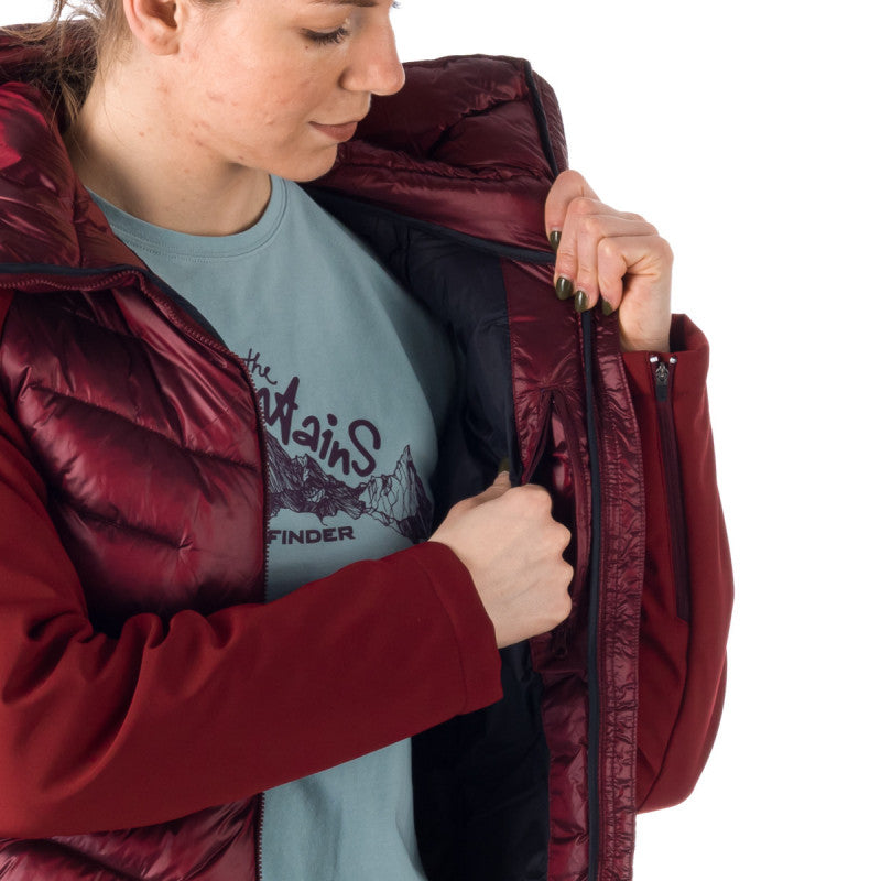 BU-6067SP dámska zateplená bunda kombinovaná so softshell materiálom DESIREE