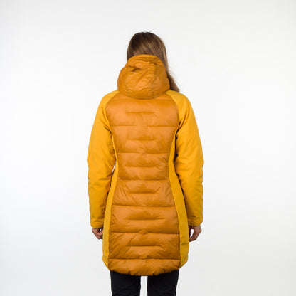 BU-4932SP dámska dlhá zateplená bunda kombinovaná so softshellom REYNA